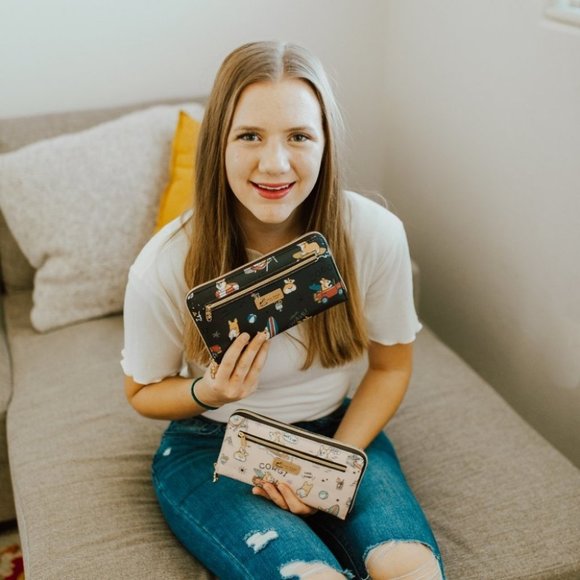 Waterproof Corgi Puppy Zipper Wristlet Long Wallet - Picture 5 of 12